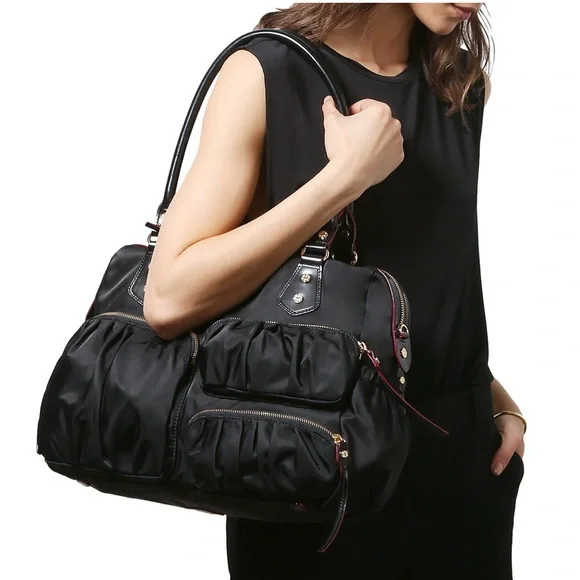 MZ Wallace Kate Carry All Shoulder Bag Office Travel Diaper NEW w/ strap & pouch - Picture 9 of 11